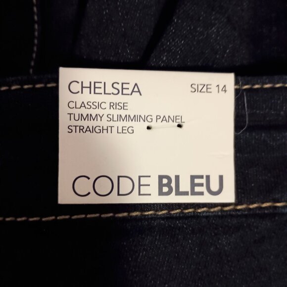 Code Bleu Chelsea Classic Rise Tummy Slimming Straight Jeans 14 NWT - Picture 8 of 11